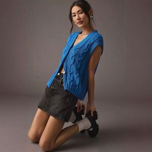 Anthropologie Pilcro Cable-Knit Sweater Vest Cardigan